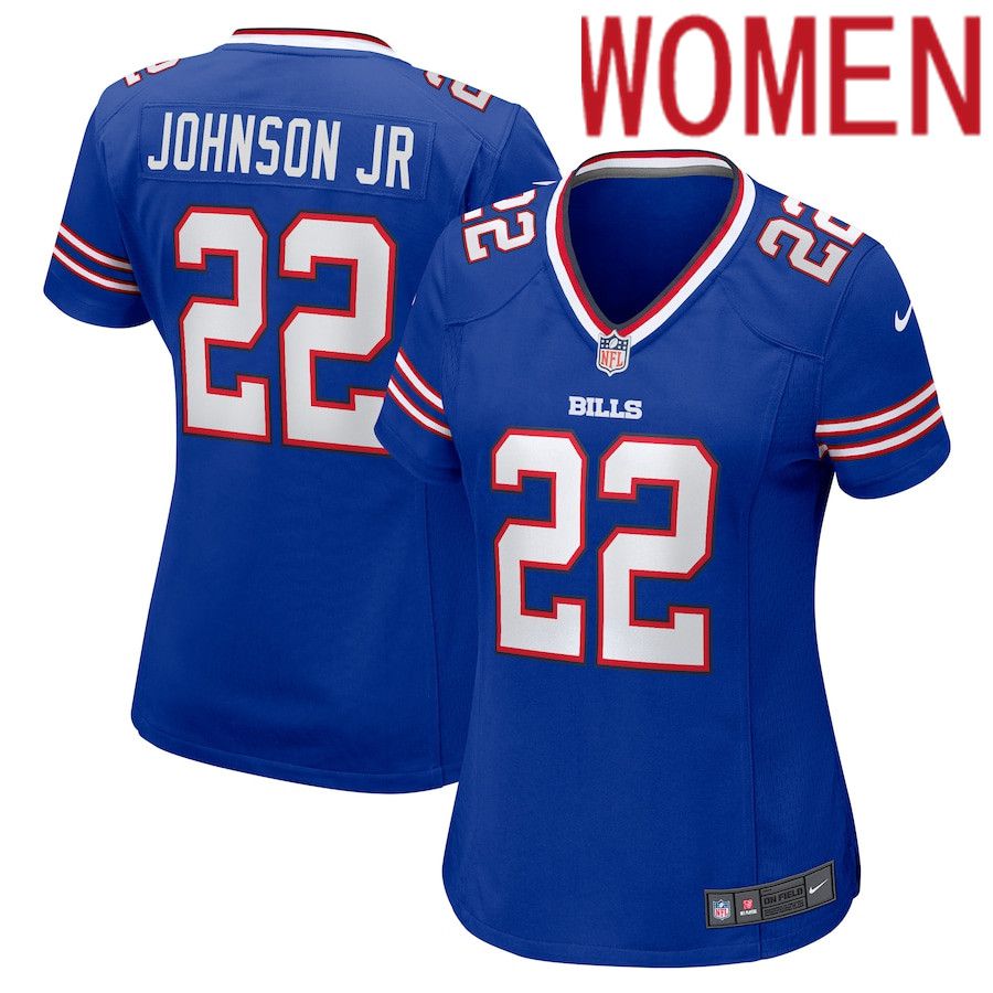 Women Buffalo Bills #22 Duke Johnson Nike Royal Game NFL Jersey->women nfl jersey->Women Jersey